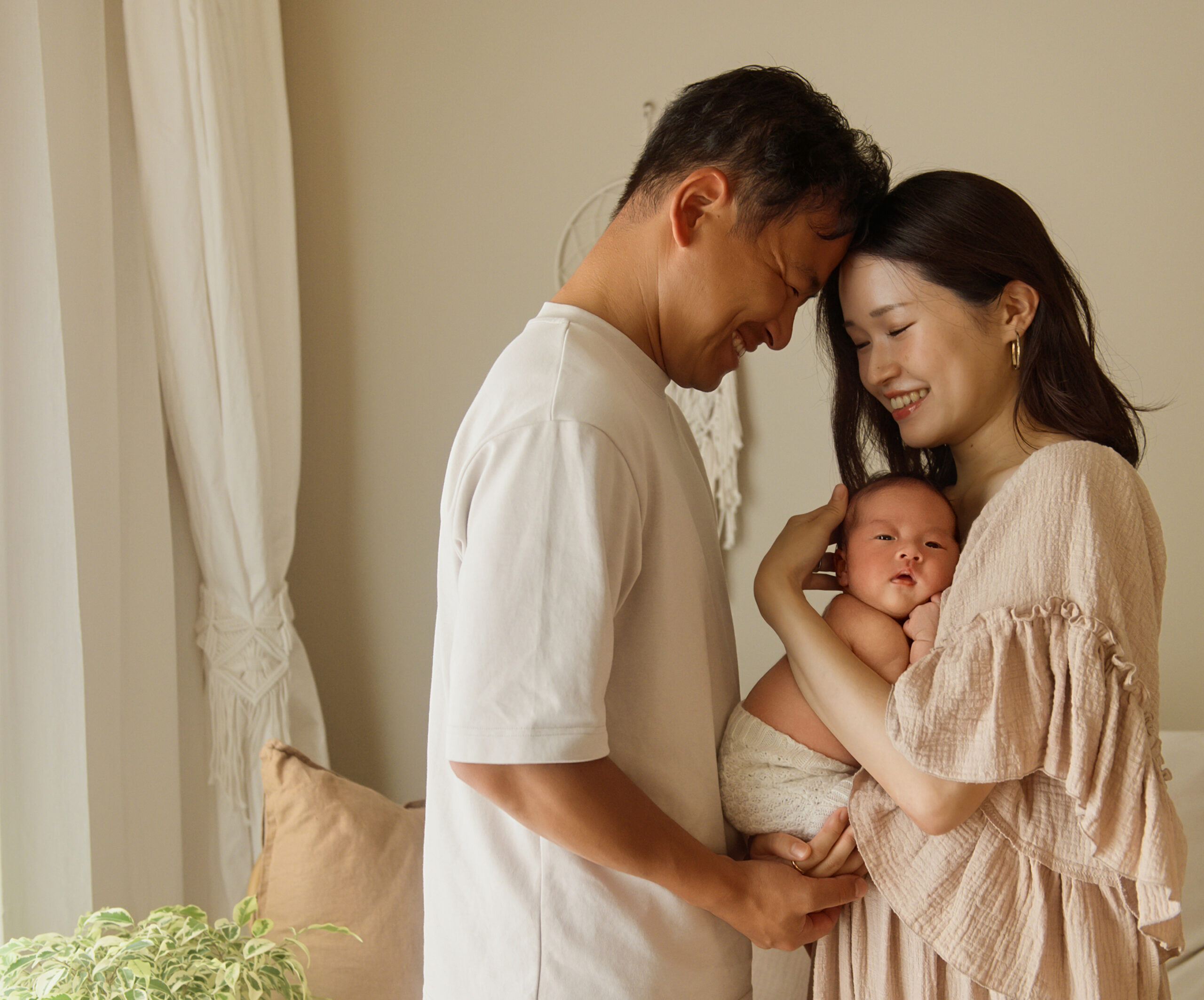 ニューボーンの家族画像