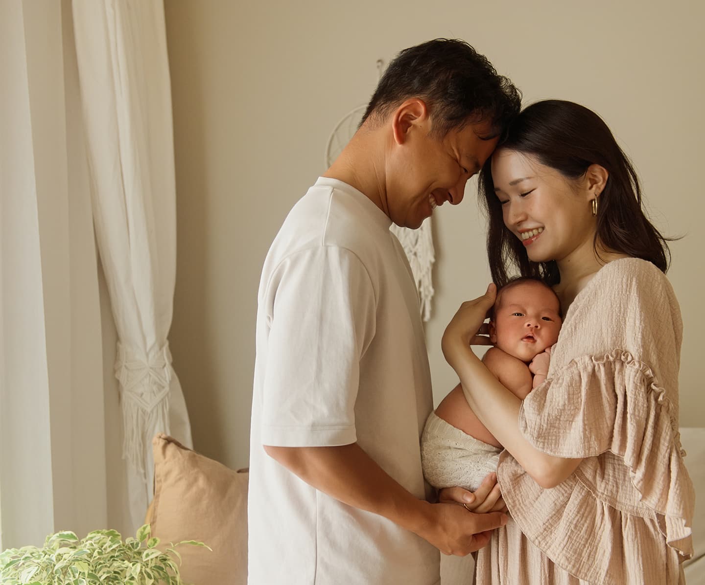 ニューボーンの家族画像